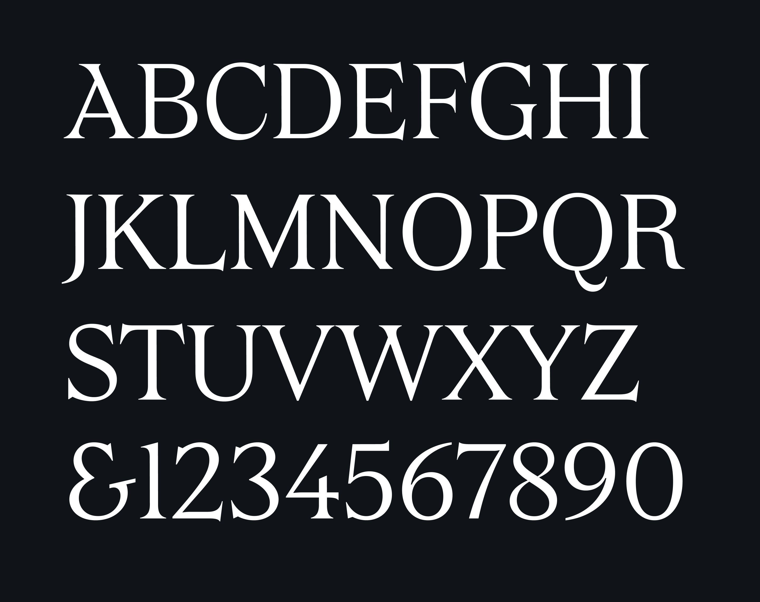 GD Bauer Display characters — caps and figures